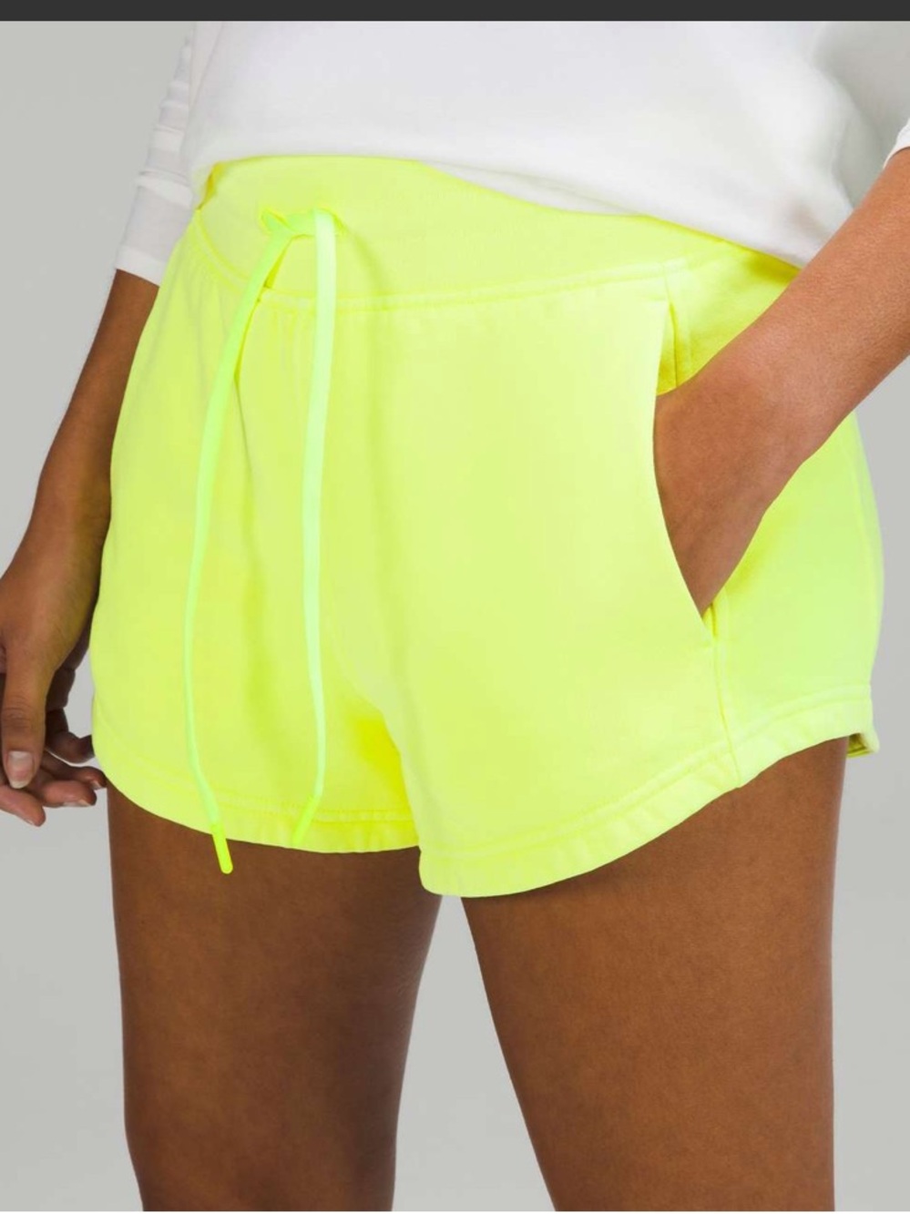lululemon athletica Neon Yellow Athletic Shorts